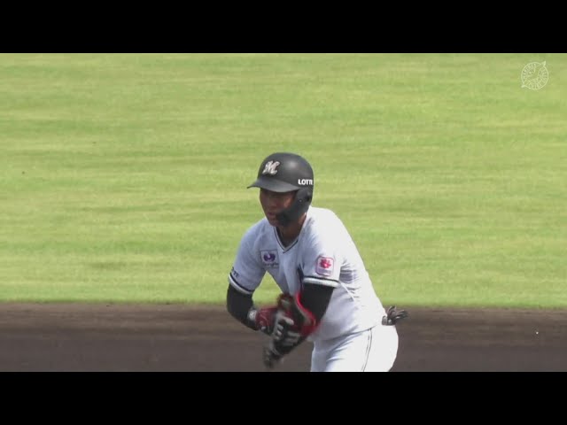 【ファーム】マリーンズ・松石信八 レフトへの2点タイムリー2ベースヒットでリードを広げる!!  2024年9月19日 千葉ロッテマリーンズ 対 東北楽天ゴールデンイーグルス