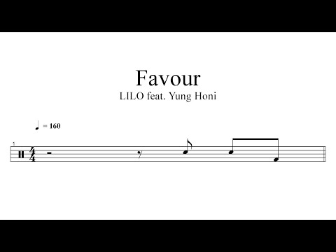 LILO feat. Yung Honi - Favour | Drum Sheet Music