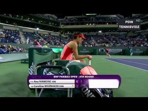 Ivanovic vs Wozniacki Indian Wells 2012 Highlights