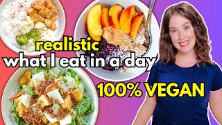 REALISTIC Vegan What I Eat in a Day Vlog 🌱 Easy & high protein vegan meals