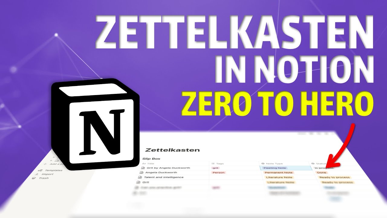 Master a Zettelkasten Note-Taking Workflow in Notion from Scratch