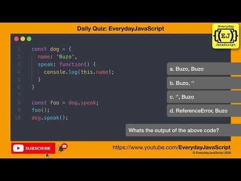 Dailyquiz Question 4 Everyday Javascript Object Oriented Javascript
