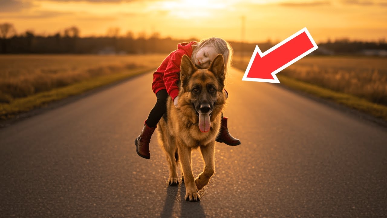 A Dog Rescues A Girl On The Road. The Reason Why Is Shocking!