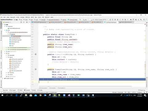 Android Master/Detail template - A School Info. app /part-6 Coding MasterList section