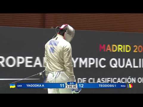 European Olympic Qualifiers 2021 SMS - GOLD - Yagodka UKR v Teodosiu ROU