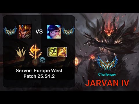 Jarvan IV Jungle vs Nunu - EUW Challenger - Patch 25.S1.2
