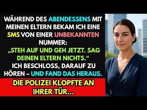 Beim Abendessen mit meinen Eltern bekam ich eine Nachricht: ‚STEH AUF UND GEH. Sag nichts.‘