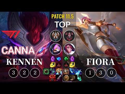 T1 Canna Kennen vs Fiora Top - KR Patch 11.5