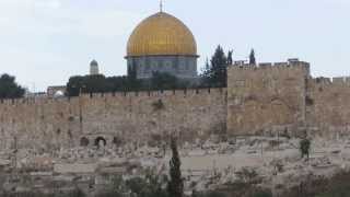 preview picture of video 'Special view from the Mount of Olives on the eastern wall of the Old City of Jerusalem'