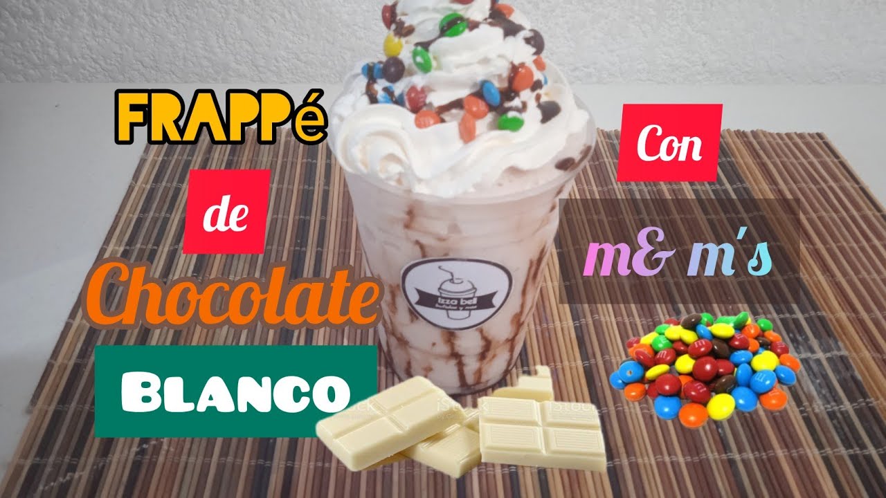 Frappé de CHOCOLATE BLANCO con M&M'S. Uso por primera vez productos TIBERI CONTENTTI #frappés