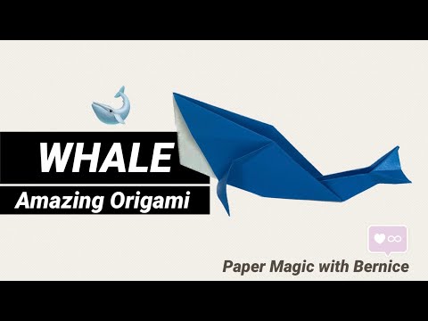 How to make a blue whale with paper 🐋 | Have your own blue whale