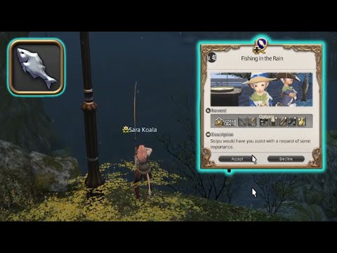QQ - FFXIV - Fisher level 40 - Fishing In The Rain