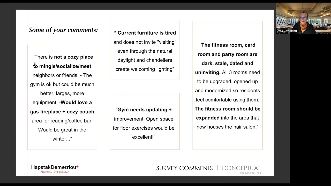 Colonnade Condominium's Architect Initial Presentation of Revised Footprint
