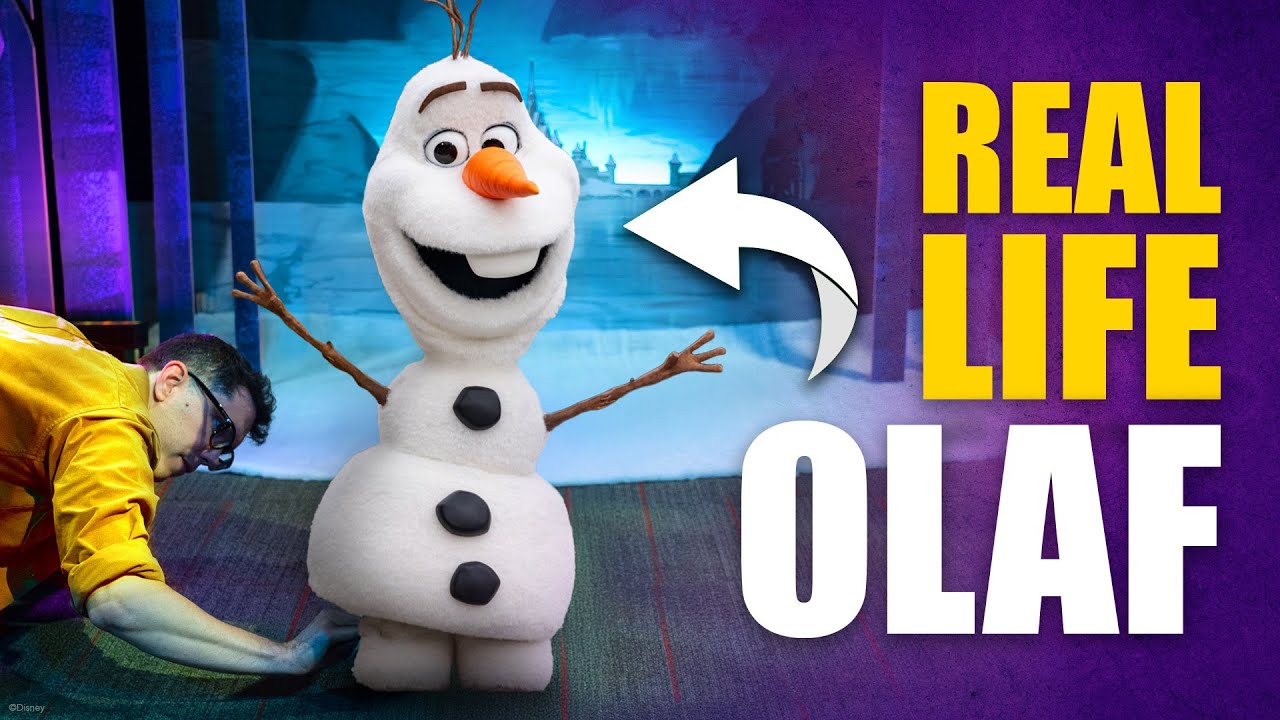Disney's Olaf Self-Roaming Robot Comes to Life World of Frozen - YouTube