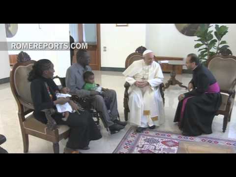 El Papa agradeció el testimonio de una mujer sudanesa