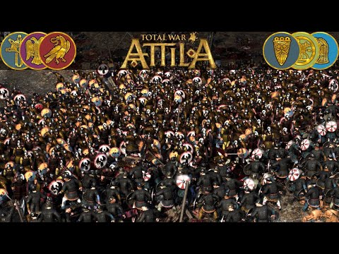 DOWN TO THE WIRE! 3v3 Total War Attila Battle (Siege)