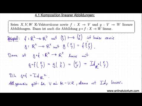 Komposition linearer Abbildungen - Mathematik Videos & Übungen