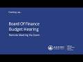 02 23 26 Board Of Finance Budget Hearing