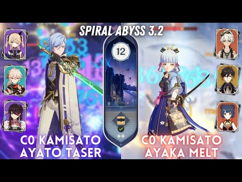 NEW SPIRAL ABYSS 3.2! C0 Ayato Taser & C0 Ayaka Melt | Floor 12 - 9⭐