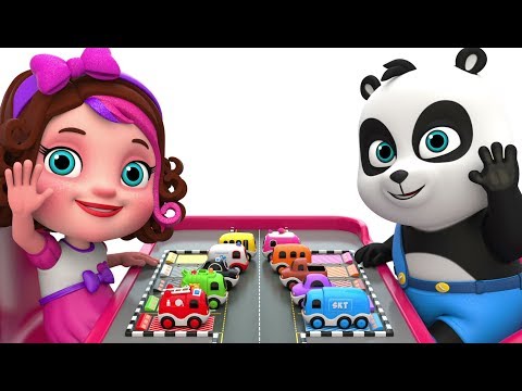 Learn Colors with Toy Street Vehicles Parking - Pinky and Panda Toys TV