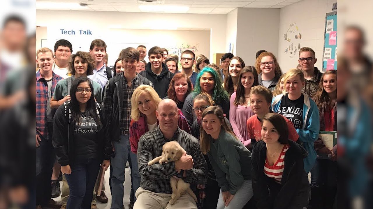 Teacher Gets Surprised With Puppy From Students After His Dog Passed Away - YouTube