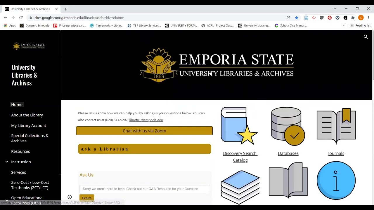 LI801 Library Orientation Session - ESU SLIM, January 29, 2022