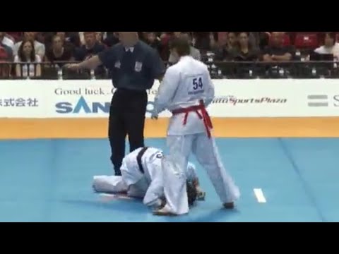 10th World open tournament Kyokushinkai karate. Roman Meshcheryakov(Russia)vs Ricardo Prada(Brazil)