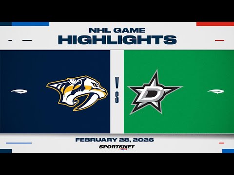 NHL Highlights | Predators vs. Stars - February 28, 2026