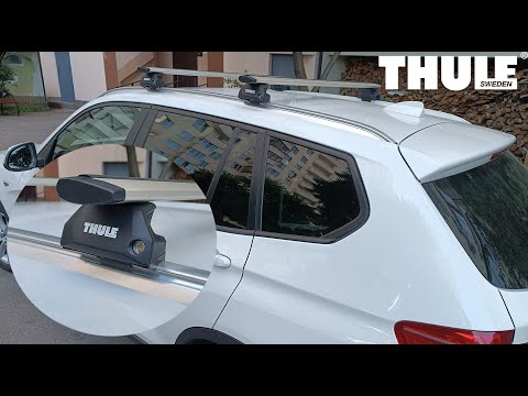 Roof rack bar Thule Wingbar Evo BMW X3 Crossbars Installation