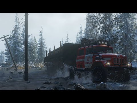 #snowrunner#23 | ZAX 131 + AFIM 690T (mods) | Mountain Delivery + More Parts (Mountain River) | #g29