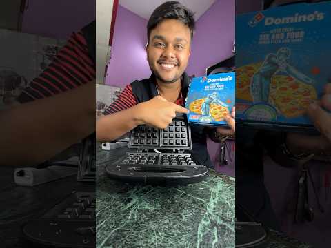 DOMINOS PIZZA WAFFLE || LAST DAY OF 15 DAYS WAFFLE CHALLENGE #AD #dominos #pizza