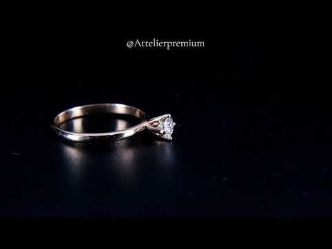 SC 1807-4005 - 0.27 ct rose gold solitaire diamond ring