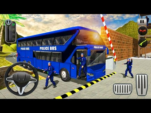Offroad Police Bus Driving Simulator - US Police Soldier Transporter Bus Game - Android Gameplay