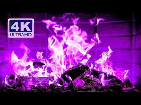 🔥 PURPLE Fireplace 4K Ultra HD