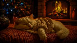 AD FREE🐱 Instantly Calms Anxious Cats 💤 12 Hours Cozy Rain & Fireplace Ambience 🔥 Cozy Healing Haven