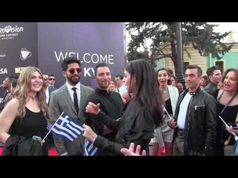 ESCKAZ in Kyiv: Demy (Greece) singing on the Red Carpet