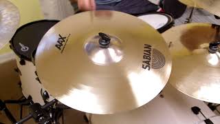 Video thumbnail for Sabian 17" AAX X-Plosion Fast Crash cymbal sound test review by leehaze1