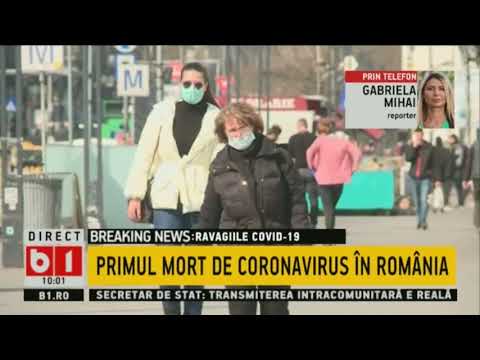 PRIMUL DECES DE CORONAVIRUS IN ROMANIA. UN BARBAT DIN FILIASI DE 67 DE ANI, CU O BOALA PREEXISTENTA