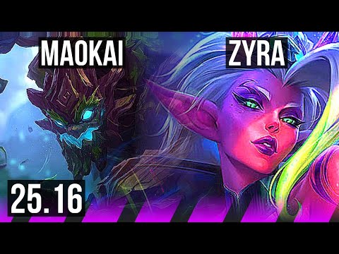 MAOKAI & Smolder vs ZYRA & Jhin (SUP) | KR Master | 25.16