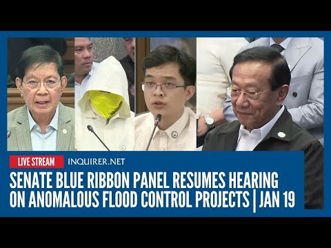 LIVE: Senate blue ribbon panel resumes hearing on anomalous flood control projects | Jan 19