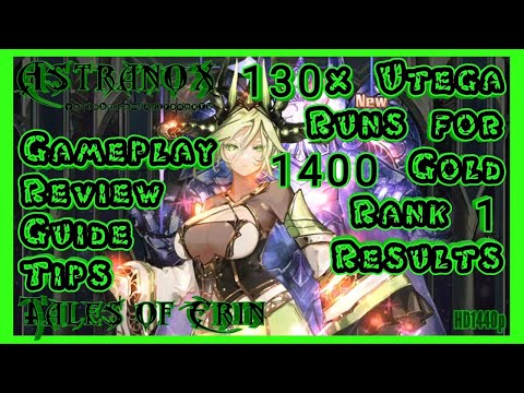 TALES OF ERIN 130x 1400 gold Utega Rank 1 Run Results - Event Gameplay Review #213 Guide Tips F2P