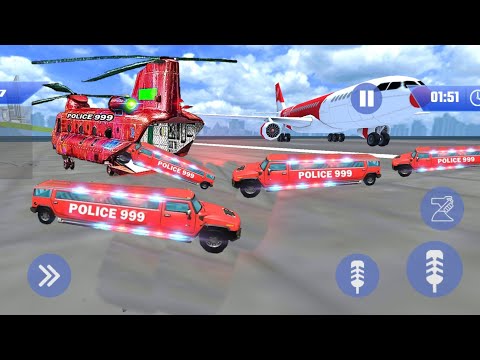 US Police Limousine Car Transporting in Cargo Plane - Police Car Transport Sim #7 - Android Gameplay