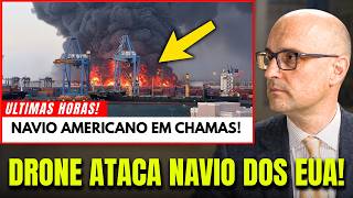 EUA SOFREM ATAQUE SURPRESA! Drone ATINGE Navio de Gás AMERICANO em Damieta, no Egito