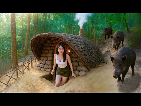 I Built a Secret Underground Hut in the Forest | 100 Days Living Off the Grid