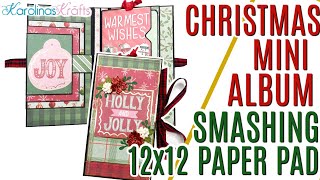 Easy Christmas Folio Mini Album Project Share , Xmas Folio Mini Album Design with Interactive Pages