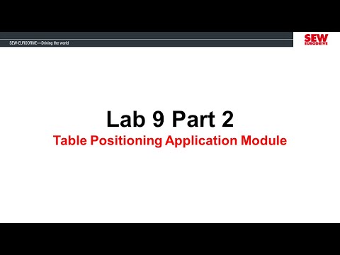 MOVIDRIVE® B Training Session 6 - Lab 9 Part 2 - Table Positioning Application Module