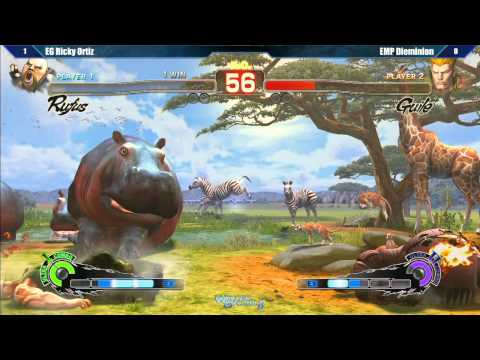 SSF4 AE2012 Top 8 EG Justin Wong vs Kbrad & EG Ricky Ortiz vs EMP Dieminion - Winter Brawl 8