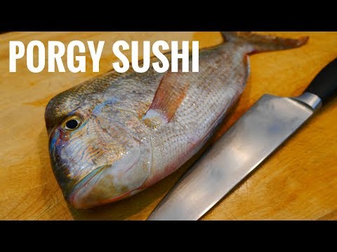 How to Make Porgy Sushi & Sashimi | ( 鲷鱼寿司)