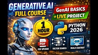 Generative AI Full Course in 1 Hour | GenAI Basics + Live Project using Python (2026)