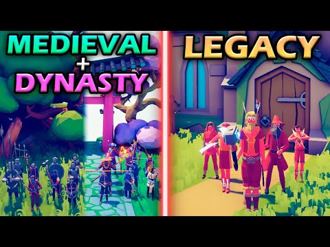MEDIEVAL + DYNASTY TEAM vs LEGACY TEAM - Totally Accurate Battle Simulator | TABS